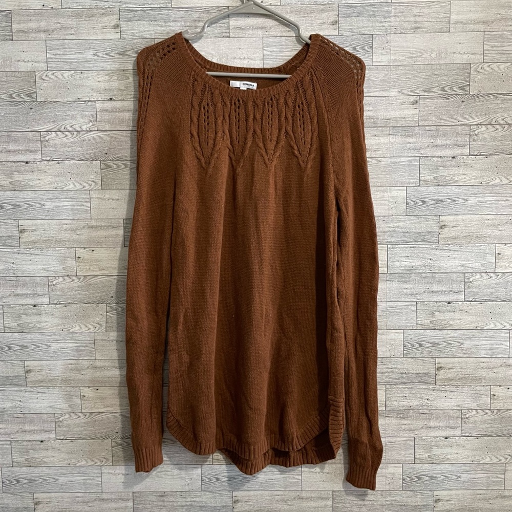 Sonoma Cognac Crewneck Sweater